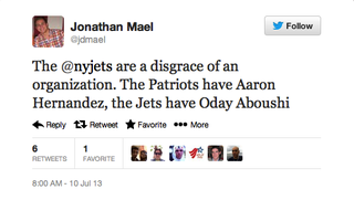 Illustration for article titled Jets Lineman's Palestinian Heritage Is A Dog Whistle For Bigots